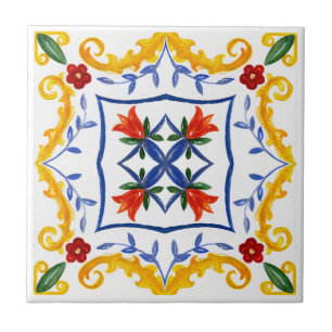 Mediterranean tiles,majolica, Sicilian style Tile