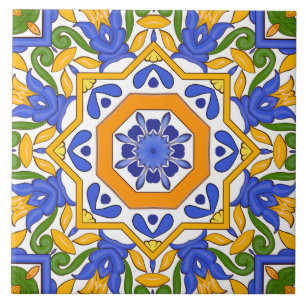 Mediterranean tiles,majolica,summer,Ceramic Tile