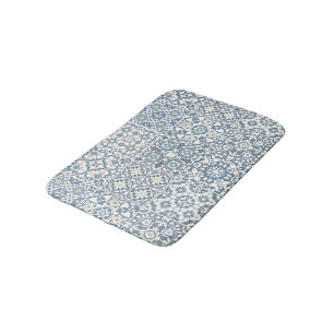 Mediterranean Tiles, Moroccan, Majolica, Azulejo Bath Mat