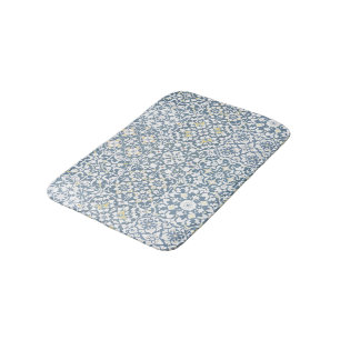 Mediterranean Tiles, Moroccan, Majolica, Azulejo Bath Mat