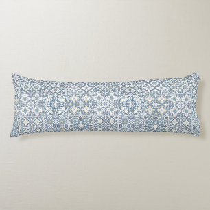 Mediterranean Tiles, Moroccan, Majolica, Azulejo Body Cushion