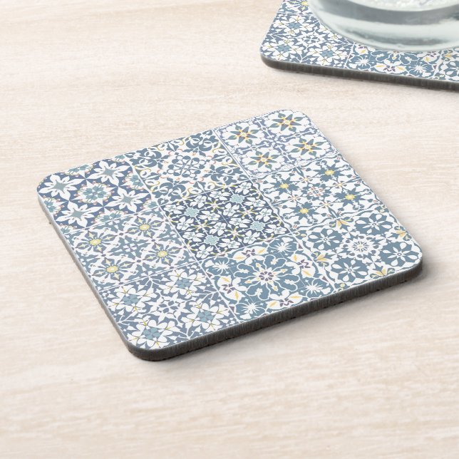 Mediterranean Tiles, Moroccan, Majolica, Azulejo Coaster (Left Side)