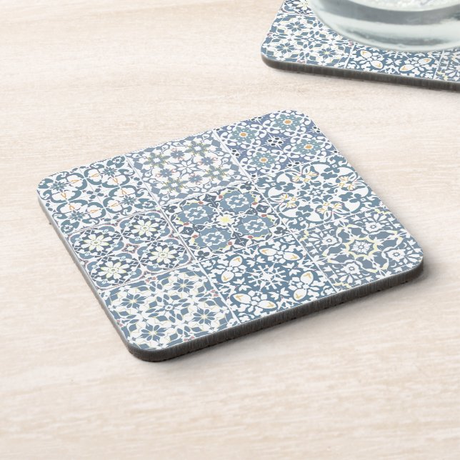 Mediterranean Tiles, Moroccan, Majolica, Azulejo Coaster (Left Side)