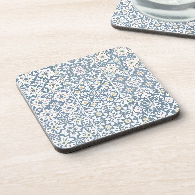 Mediterranean Tiles, Moroccan, Majolica, Azulejo Coaster (Left Side)