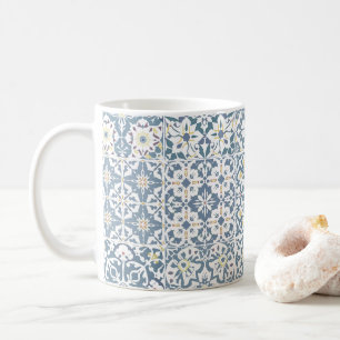 Mediterranean Tiles, Moroccan, Majolica, Azulejo Coffee Mug