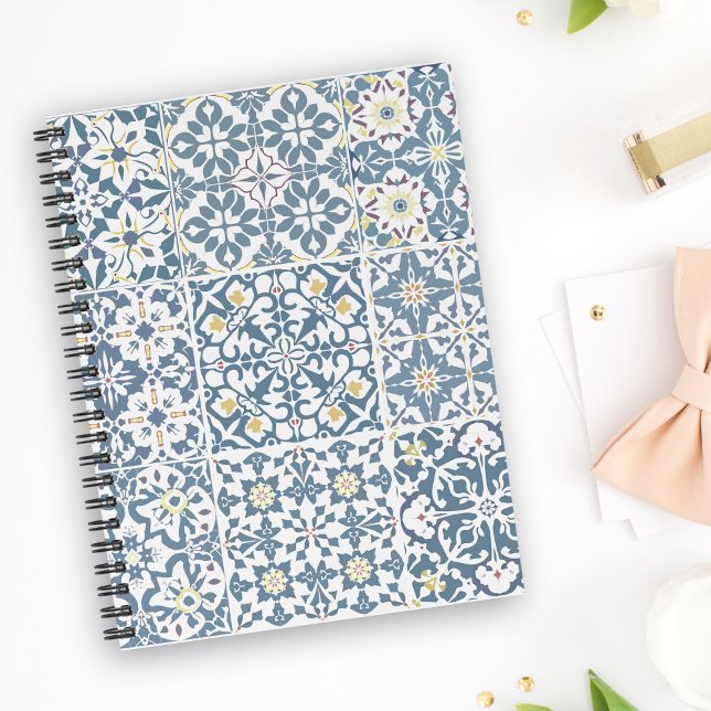 Mediterranean Tiles, Moroccan, Majolica, Azulejo Notebook (Creator Uploaded)
