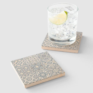 Mediterranean Tiles, Moroccan, Majolica, Azulejo Stone Coaster