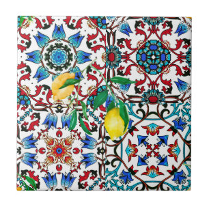 Mediterranean tiles,mosaic,lemon,summer art tile