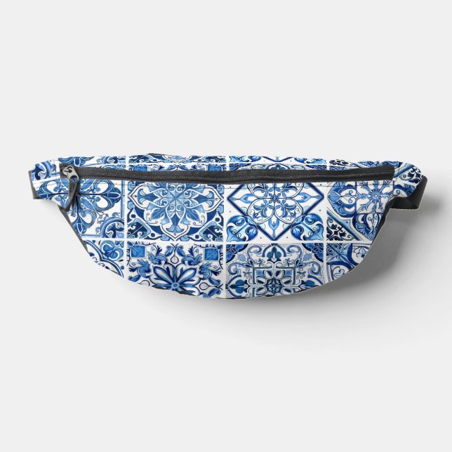Mediterranean Tiles, Portugese, Azulejo, Majolica Bum Bags (Lay Down)