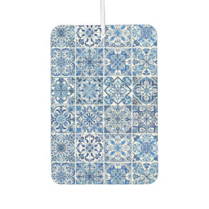 Mediterranean Tiles, Portugese, Azulejo, Majolica Car Air Freshener
