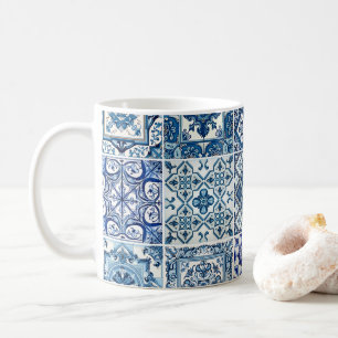 Mediterranean Tiles, Portugese, Azulejo, Majolica Coffee Mug