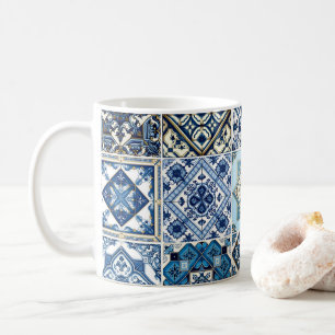 Mediterranean Tiles, Portugese, Azulejo, Majolica Coffee Mug