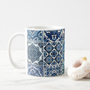 Mediterranean Tiles, Portugese, Azulejo, Majolica Coffee Mug