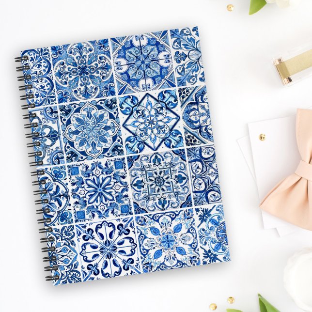 Mediterranean Tiles, Portugese, Azulejo, Majolica Notebook (Creator Uploaded)