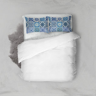 Mediterranean Tiles, Portugese, Azulejo, Majolica Pillowcase