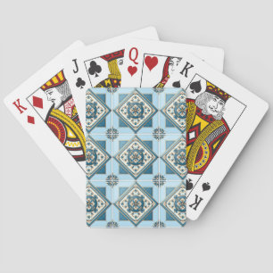 Mediterranean Tiles, Portugese, Azulejo, Majolica Playing Cards
