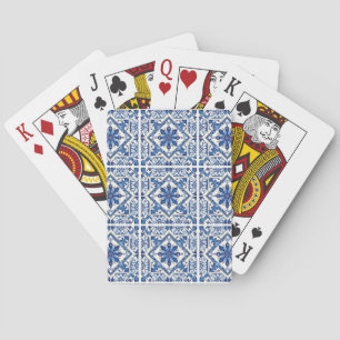 Mediterranean Tiles, Portugese, Azulejo, Majolica Playing Cards