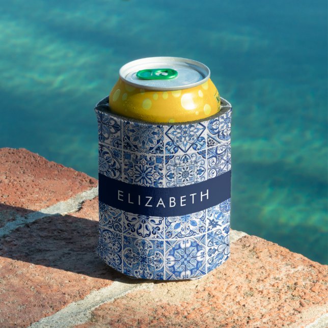 Mediterranean Tiles, Portugese, Azulejo, Your Name Can Cooler (In Situ Pool)