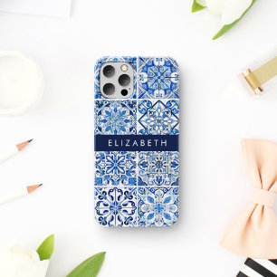 Mediterranean Tiles, Portugese, Azulejo, Your Name iPhone 16 Case
