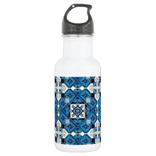 Mediterranean Tiles, Portuguese, Azulejo, Majolica 532 Ml Water Bottle