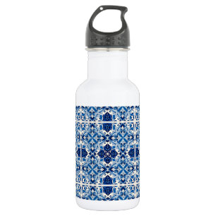 Mediterranean Tiles, Portuguese, Azulejo, Majolica 532 Ml Water Bottle