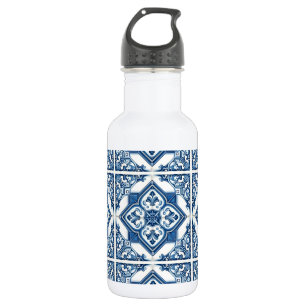 Mediterranean Tiles, Portuguese, Azulejo, Majolica 532 Ml Water Bottle