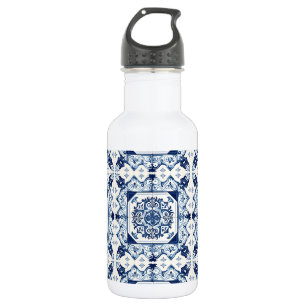 Mediterranean Tiles, Portuguese, Azulejo, Majolica 532 Ml Water Bottle
