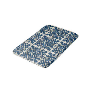 Mediterranean Tiles, Portuguese, Azulejo, Majolica Bath Mat