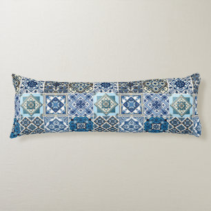 Mediterranean Tiles, Portuguese, Azulejo, Majolica Body Cushion