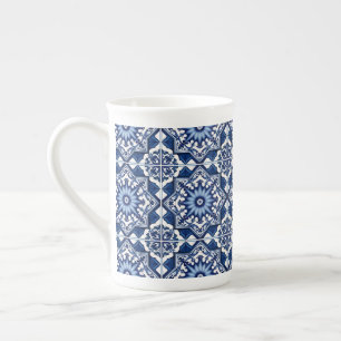 Mediterranean Tiles, Portuguese, Azulejo, Majolica Bone China Mug