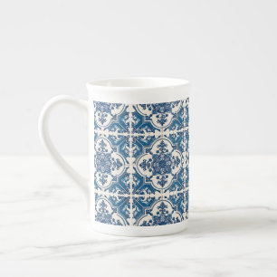 Mediterranean Tiles, Portuguese, Azulejo, Majolica Bone China Mug