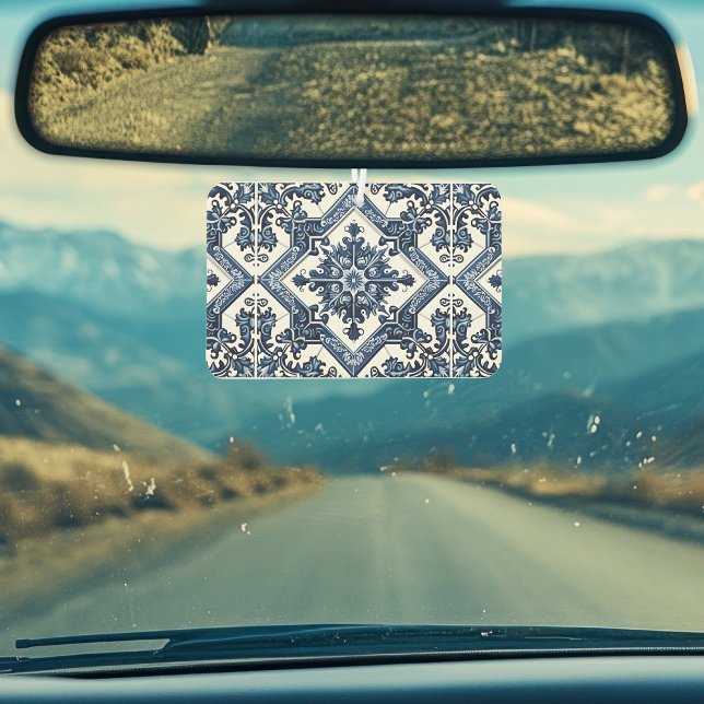 Mediterranean Tiles, Portuguese, Azulejo, Majolica Car Air Freshener (Creator Uploaded)