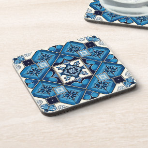 Mediterranean Tiles, Portuguese, Azulejo, Majolica Coaster