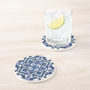 Mediterranean Tiles, Portuguese, Azulejo, Majolica Coaster