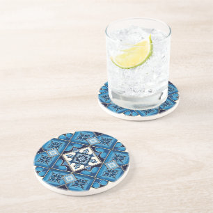 Mediterranean Tiles, Portuguese, Azulejo, Majolica Coaster