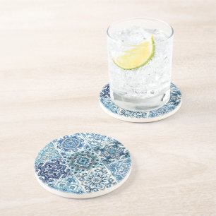Mediterranean Tiles, Portuguese, Azulejo, Majolica Coaster