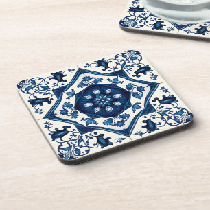 Mediterranean Tiles, Portuguese, Azulejo, Majolica Coaster