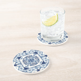 Mediterranean Tiles, Portuguese, Azulejo, Majolica Coaster