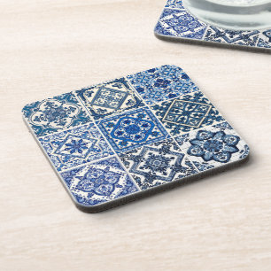 Mediterranean Tiles, Portuguese, Azulejo, Majolica Coaster