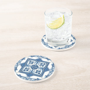 Mediterranean Tiles, Portuguese, Azulejo, Majolica Coaster