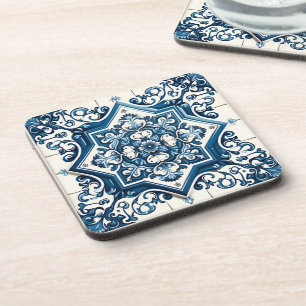 Mediterranean Tiles, Portuguese, Azulejo, Majolica Coaster