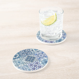 Mediterranean Tiles, Portuguese, Azulejo, Majolica Coaster