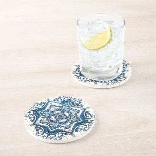 Mediterranean Tiles, Portuguese, Azulejo, Majolica Coaster