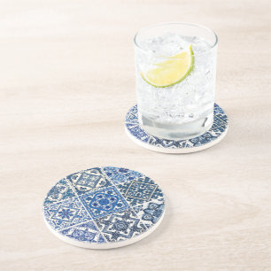 Mediterranean Tiles, Portuguese, Azulejo, Majolica Coaster