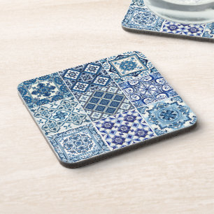 Mediterranean Tiles, Portuguese, Azulejo, Majolica Coaster