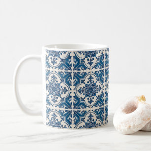 Mediterranean Tiles, Portuguese, Azulejo, Majolica Coffee Mug