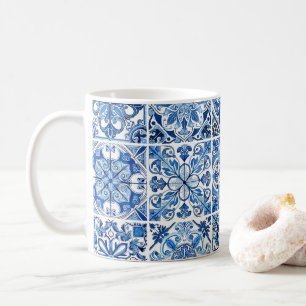 Mediterranean Tiles, Portuguese, Azulejo, Majolica Coffee Mug