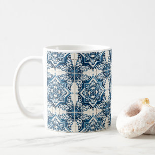 Mediterranean Tiles, Portuguese, Azulejo, Majolica Coffee Mug