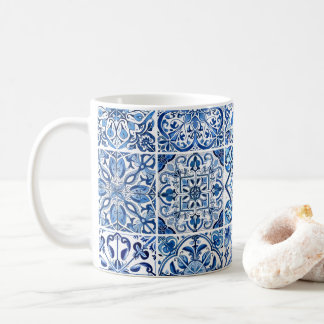 Mediterranean Tiles, Portuguese, Azulejo, Majolica Coffee Mug