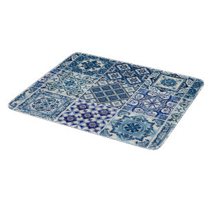 Mediterranean Tiles, Portuguese, Azulejo, Majolica Cutting Board